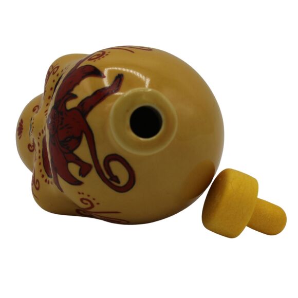 Gold KAH Reposado Hand Painted Sugar Skull Tequila Bottle *Empty Bottle* 50 ml - Picture 2 of 7